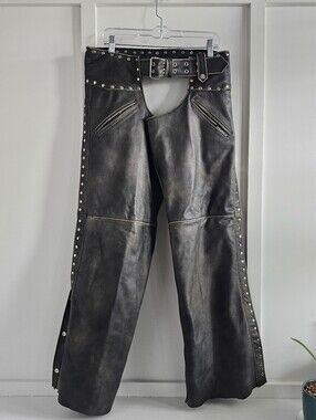 Jamin Leather Buffalo Leather Women's Motorcycle Riding Chaps